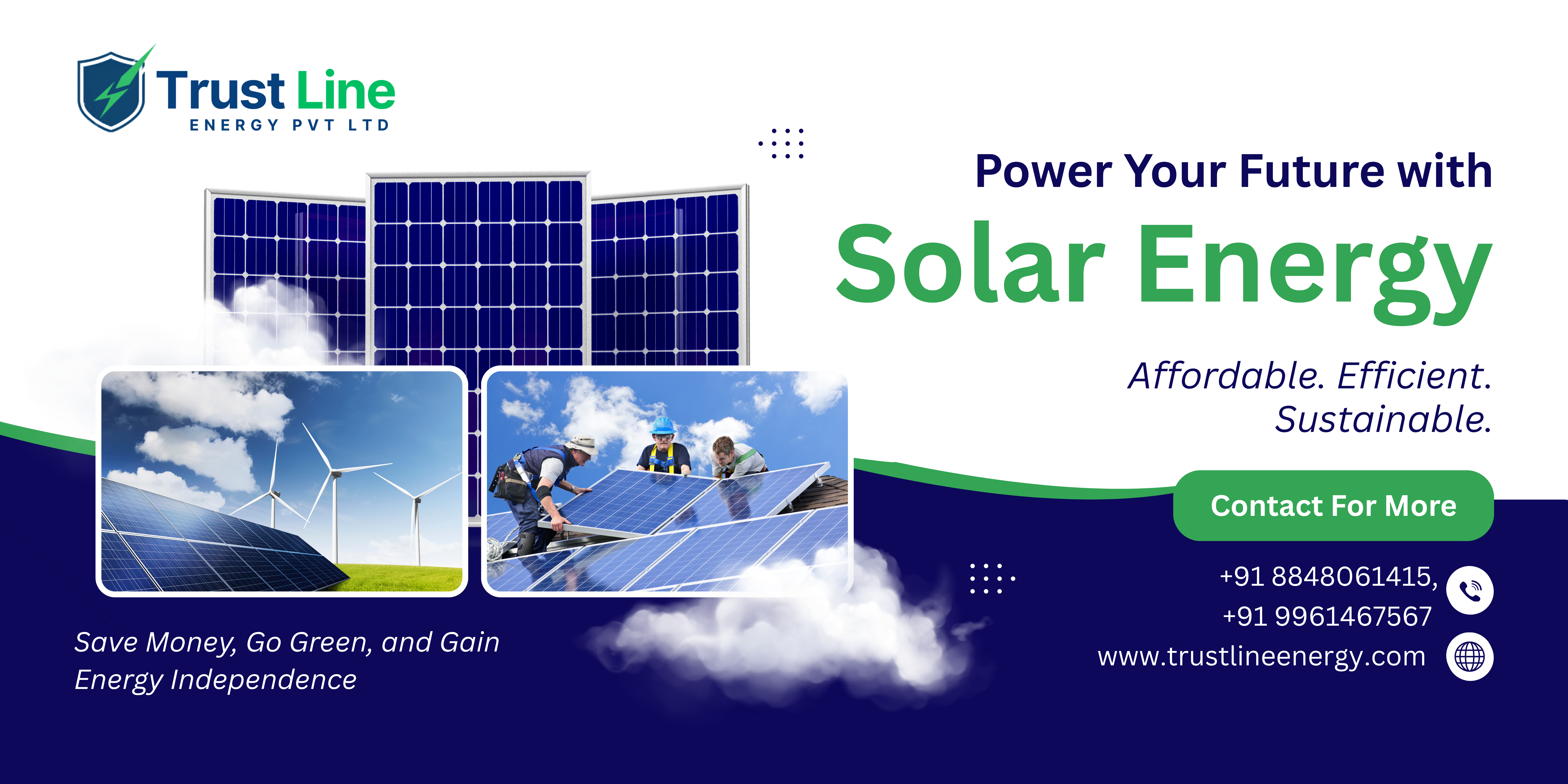 TrustLine Energy Solar Panel Banner